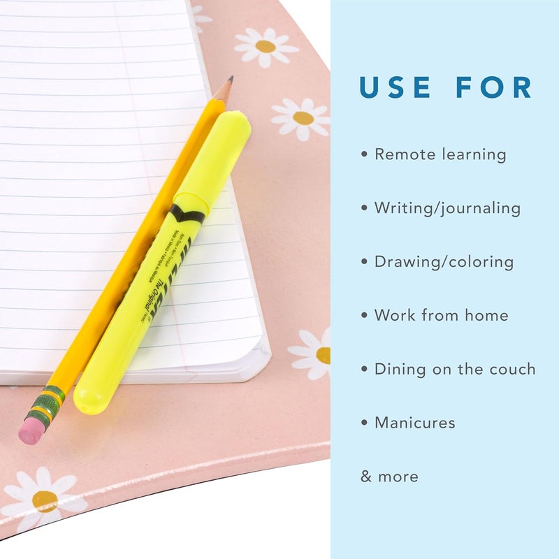 LapGear MyStyle Portable Lap Desk with Cushion - Pink Daisy - Fits up to 15.6 Inch Laptops - Style No. 45336 - Image 4